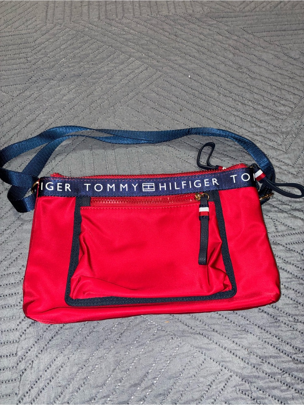 Tommy Hilfiger Red and Navy Crossbody Bag